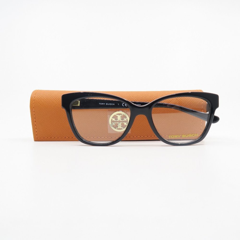 Tory Burch Black Glasses with Tan Case